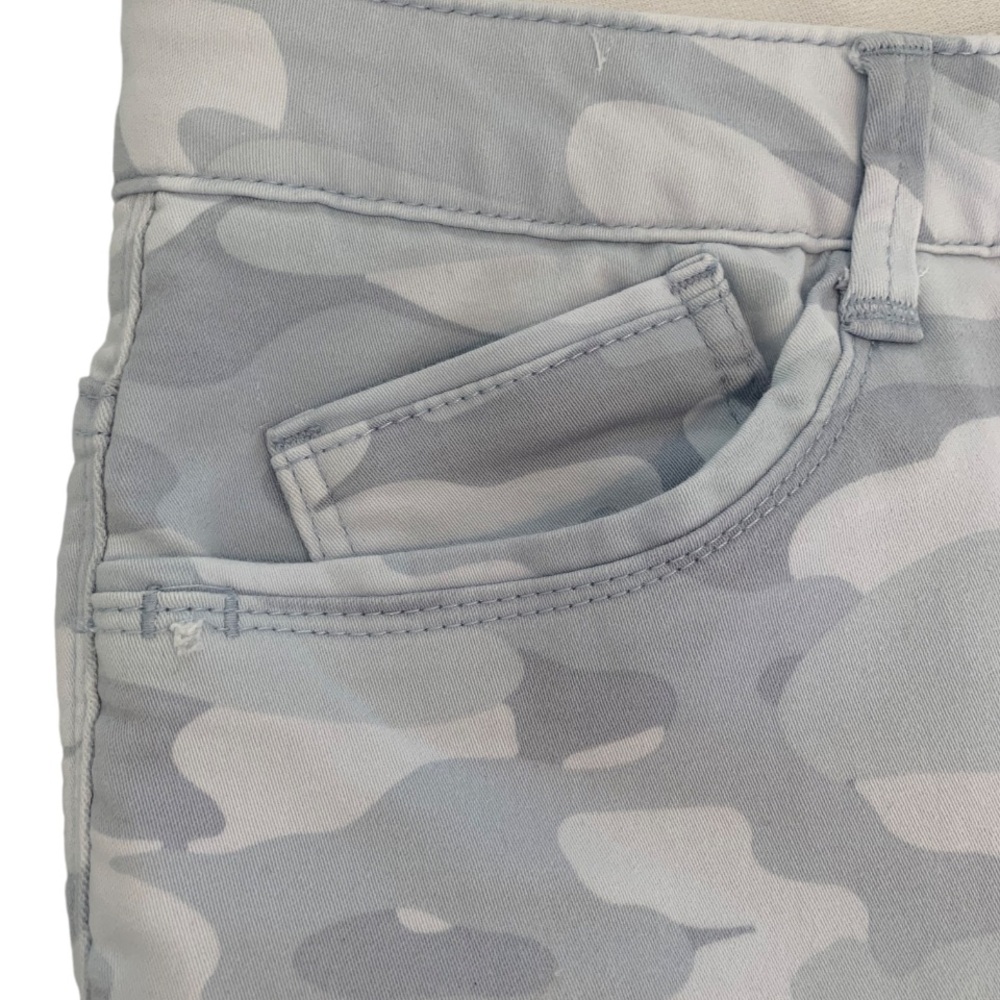 MAC AND ME Jeans Pants Jeggings Leggings Blue Gray Camo 5-Button Fly Hem Small - Picture 5 of 16